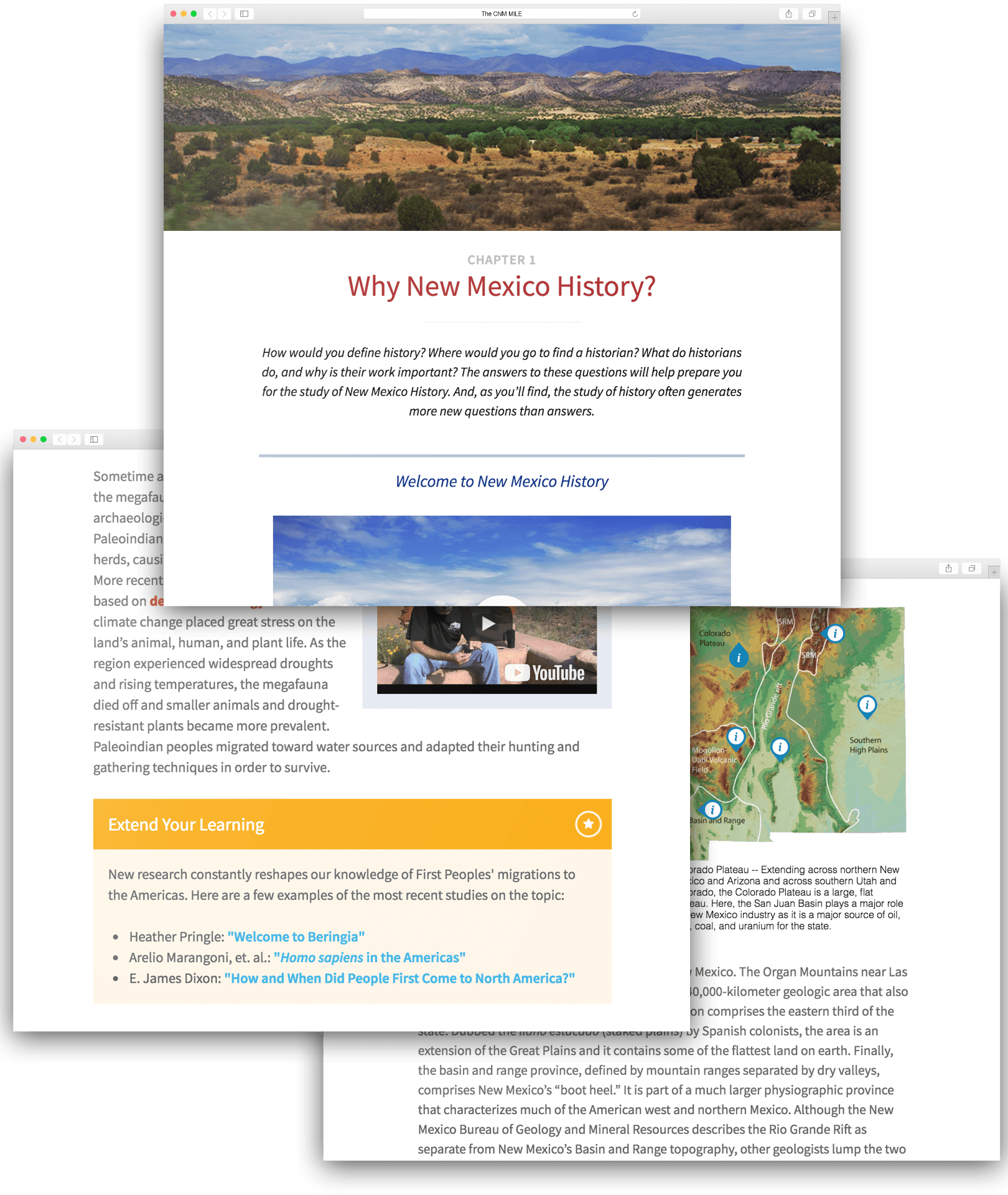 Various pages from the book